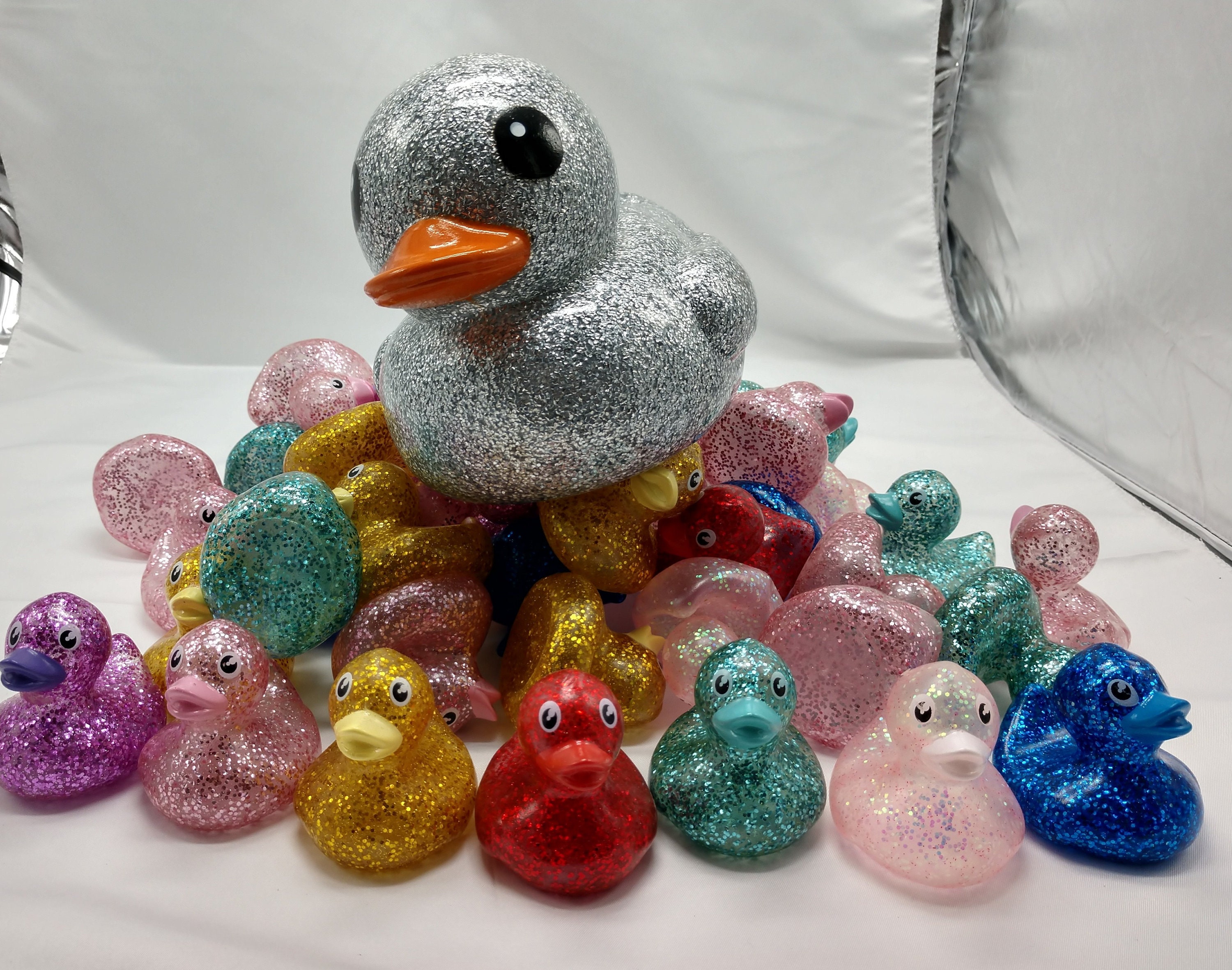 HUGE 6 Flashing Rubber Duck Ducks Duck Duck Jeep Glitter Etsy