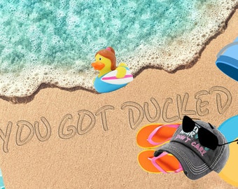 Duck Duck You&#39;ve Been Ducked -Ducking TAGS Set of 50/100/200 6 Unique Styles