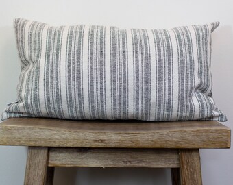 gray striped throw pillows
