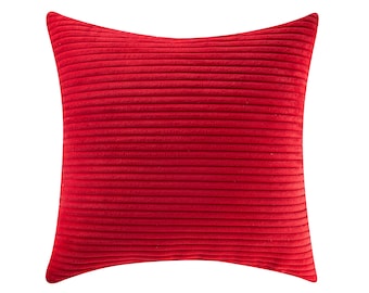 Corduroy Pillow Case Sofa Waist Throw Cushion Solid Pillow Cover Home Decor K97