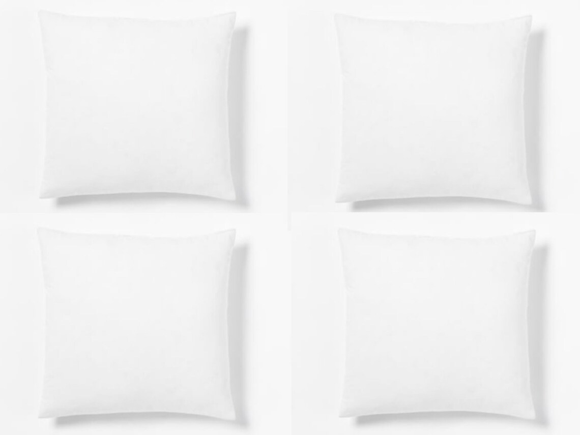 18x18 Throw Pillow Inserts Pack of 4 Etsy