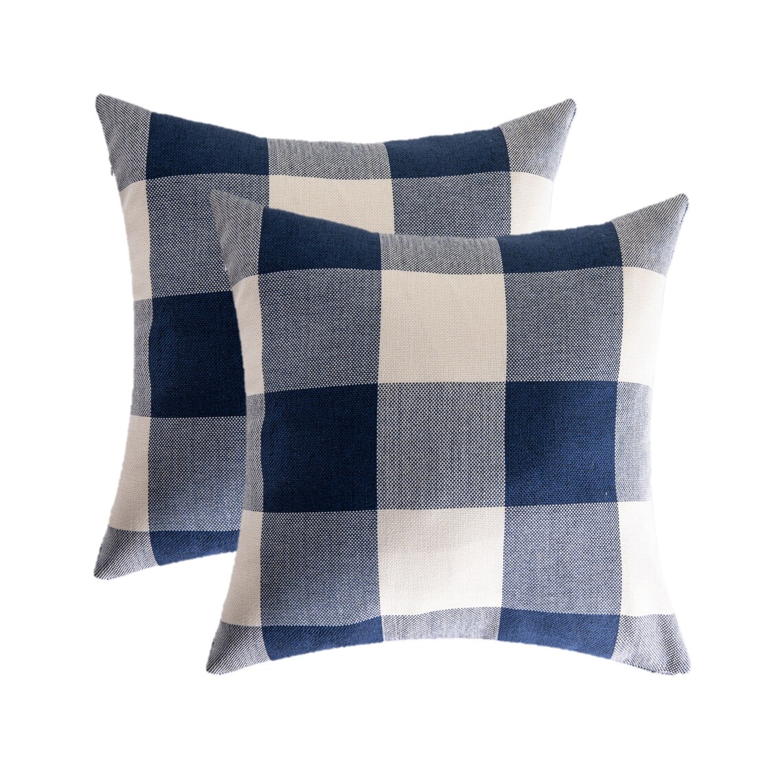 Set of 2 Gray Buffalo Plaid Throw Pillow Cover Farm Pillows Etsy