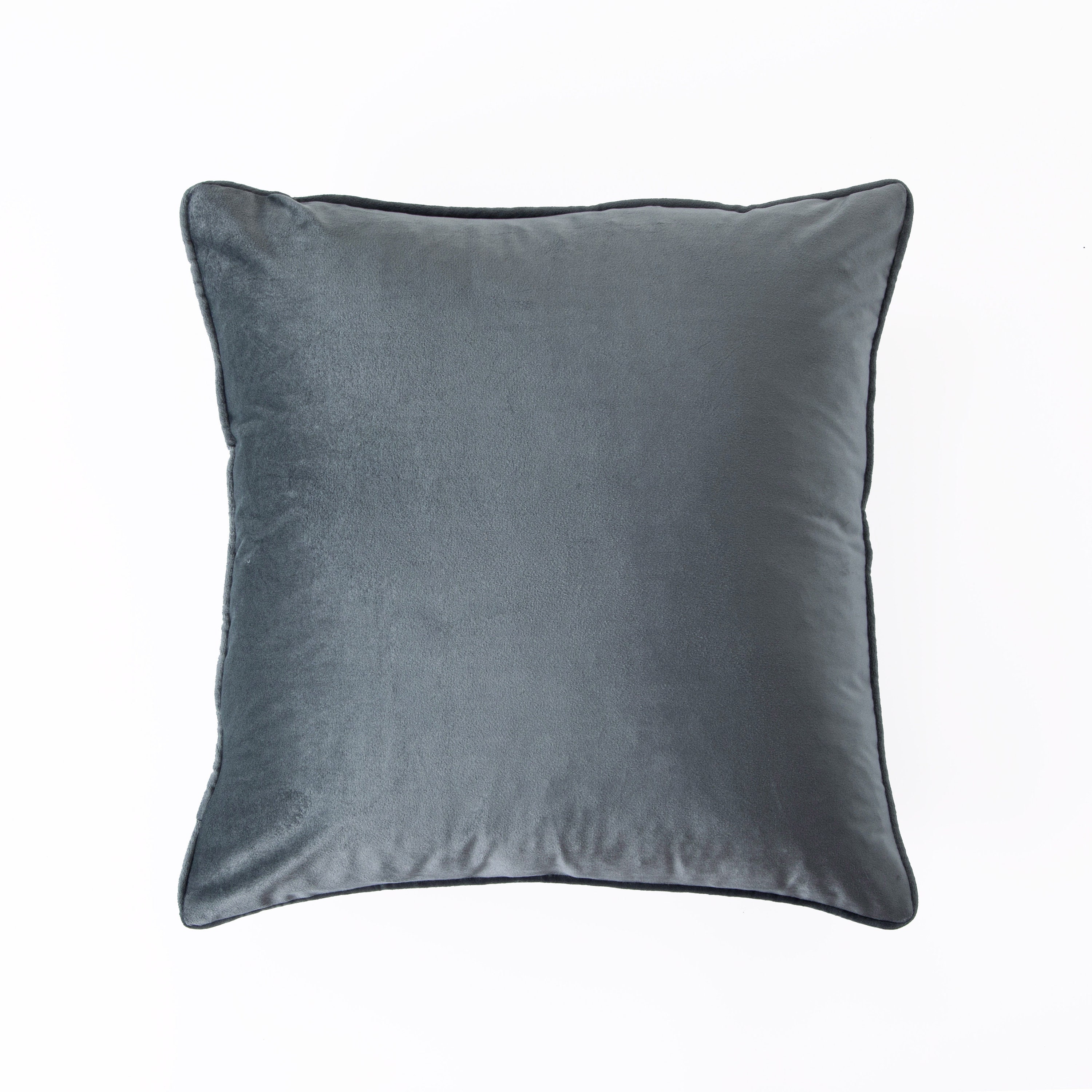 Dark Blue Velvet Decorative Throw Pillow Cover 18x18 Modern Etsy