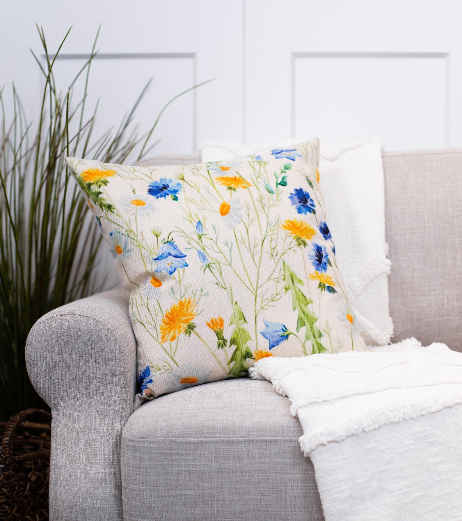 Floral Spring Pillow Covers Decorative Throw Pillows Floral Etsy