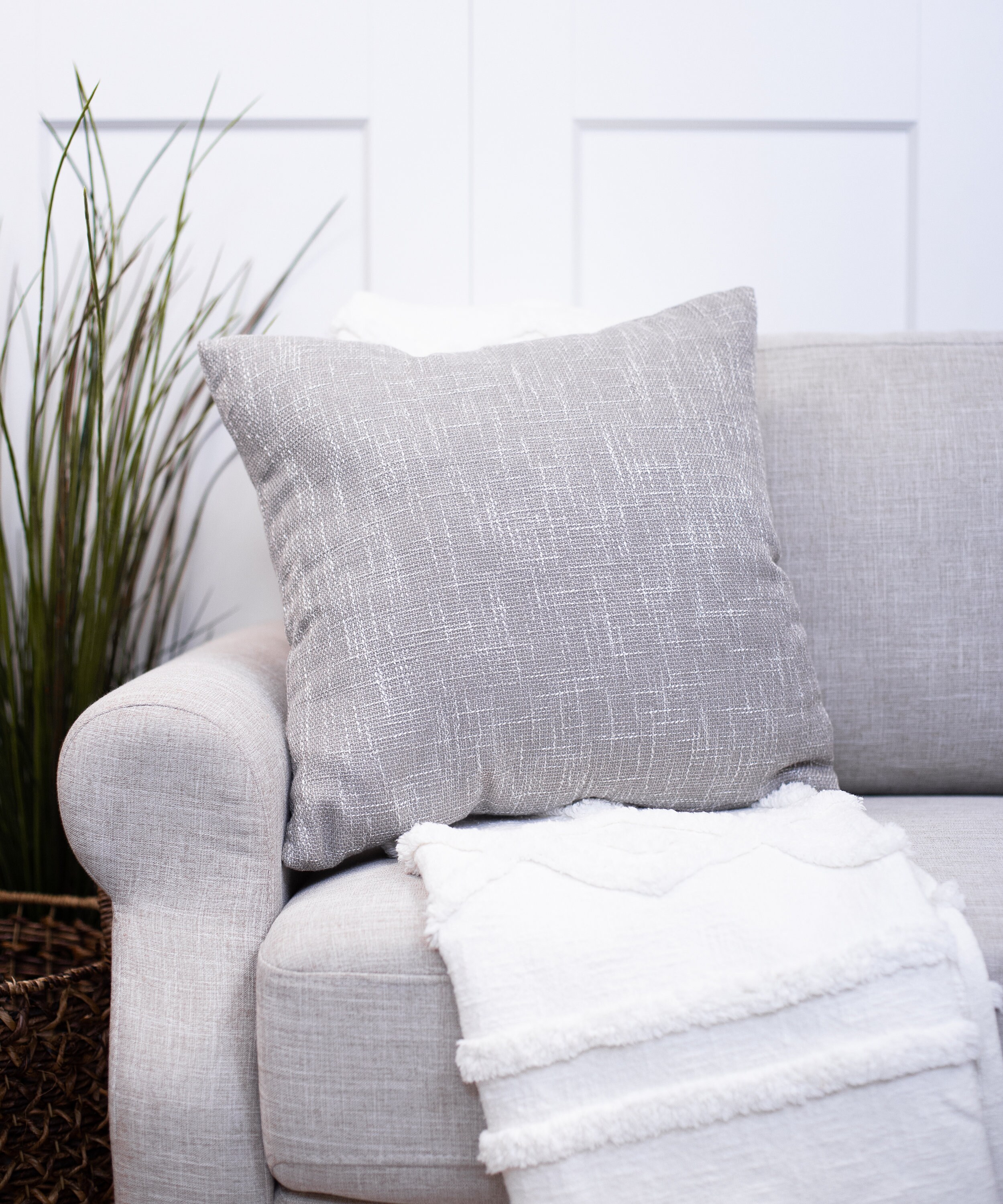 Linen Blend Throw Pillow Covers Linen Pillow Cover Etsy