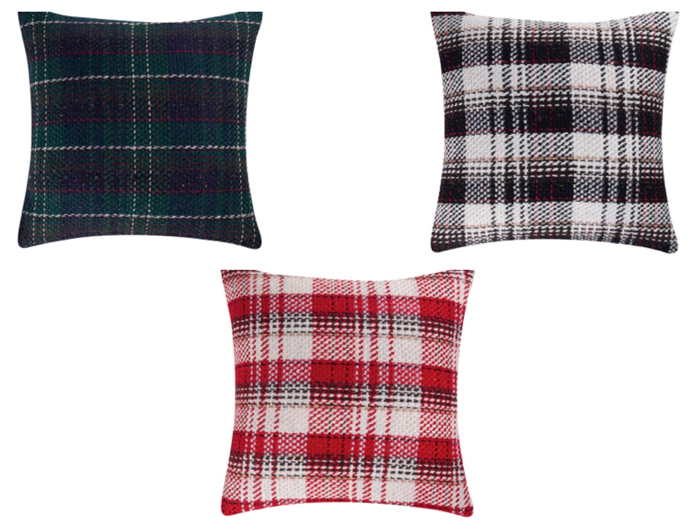 Farmhouse Plaid Throw Pillow Covers Decorative Pillows Etsy