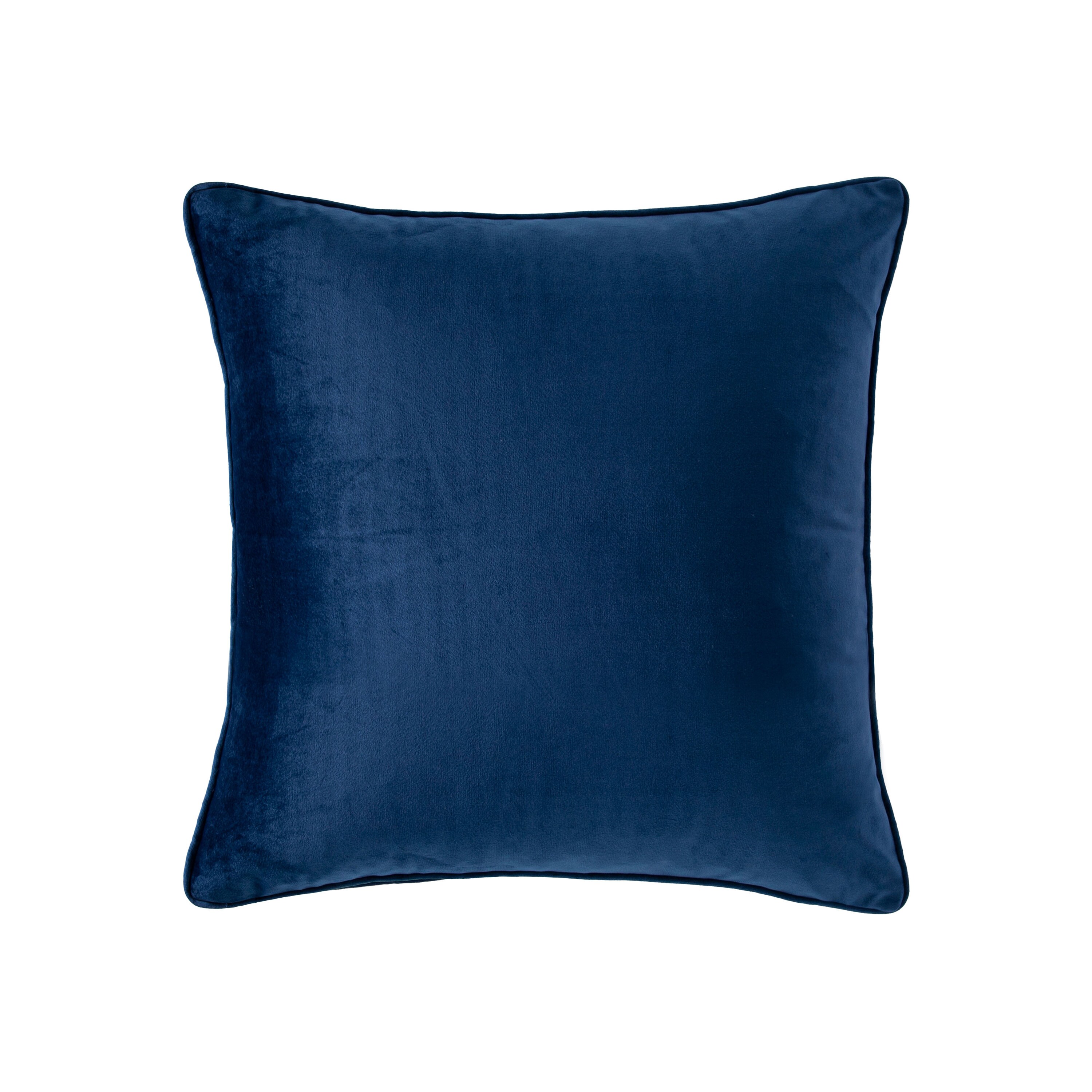 Dark Blue Velvet Decorative Throw Pillow Cover 18x18 Modern Etsy