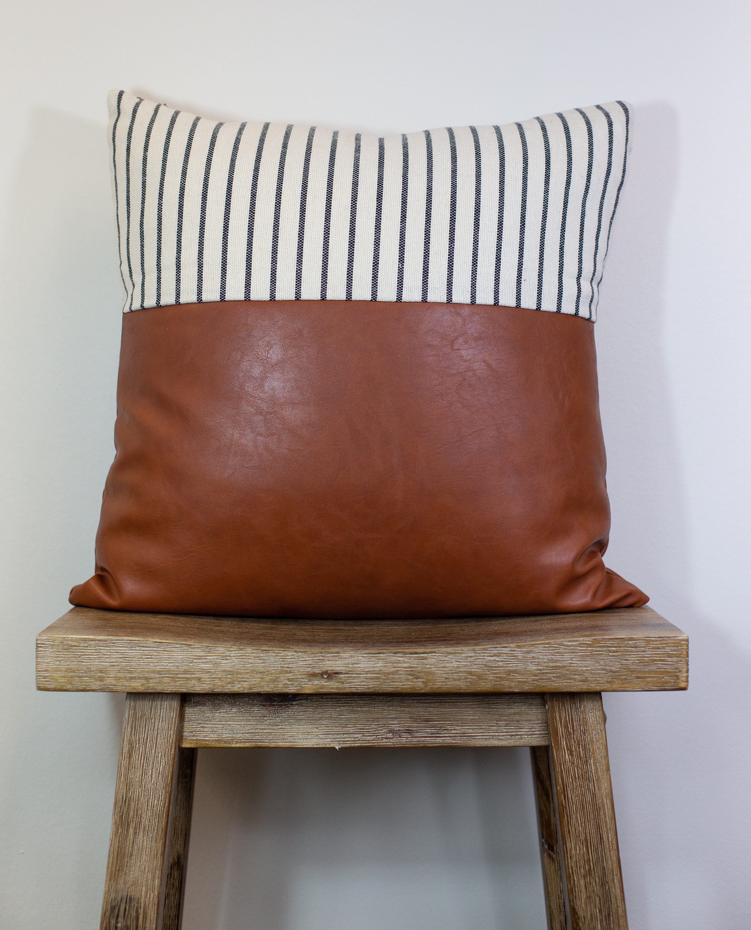 Leather Throw Pillow Faux Leather Pillow Cover Decorative Etsy