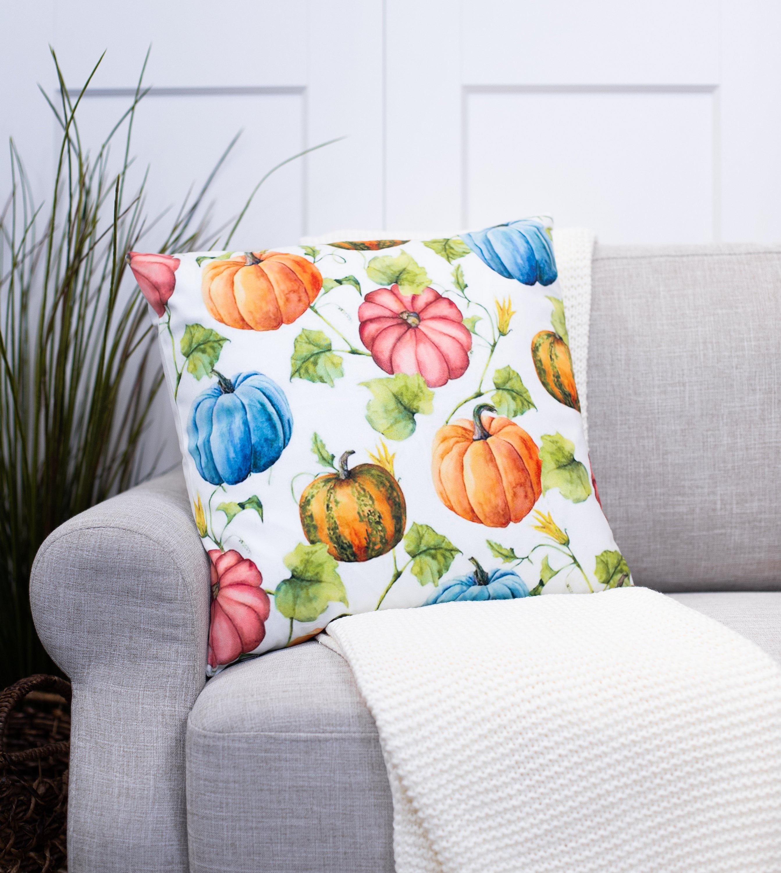 Decorative Autumn Throw Pillow Covers 18x18 Holiday Throw Etsy