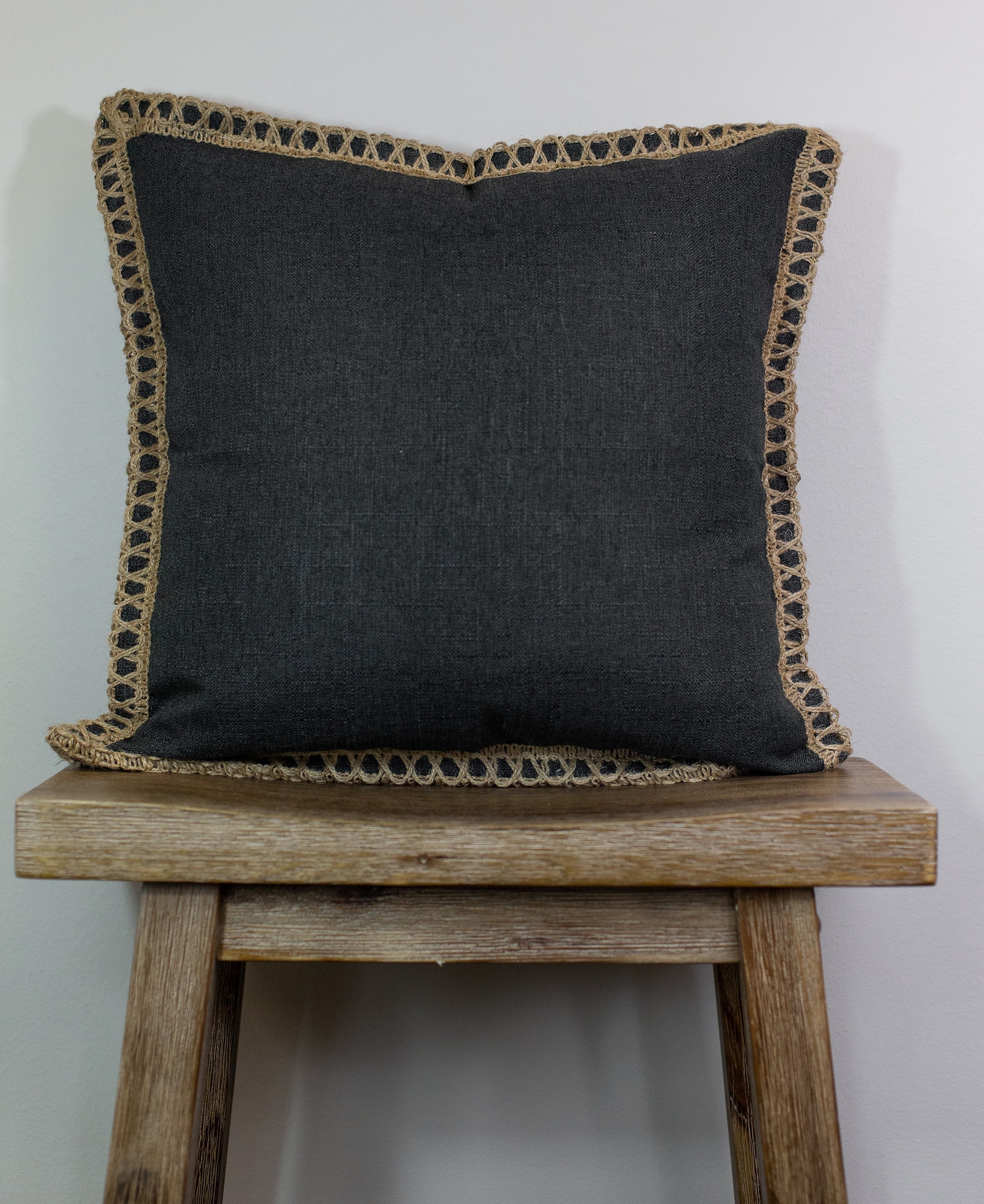 Textured Pillow Cover with Trim 18x18 20x20 12x20 White Etsy