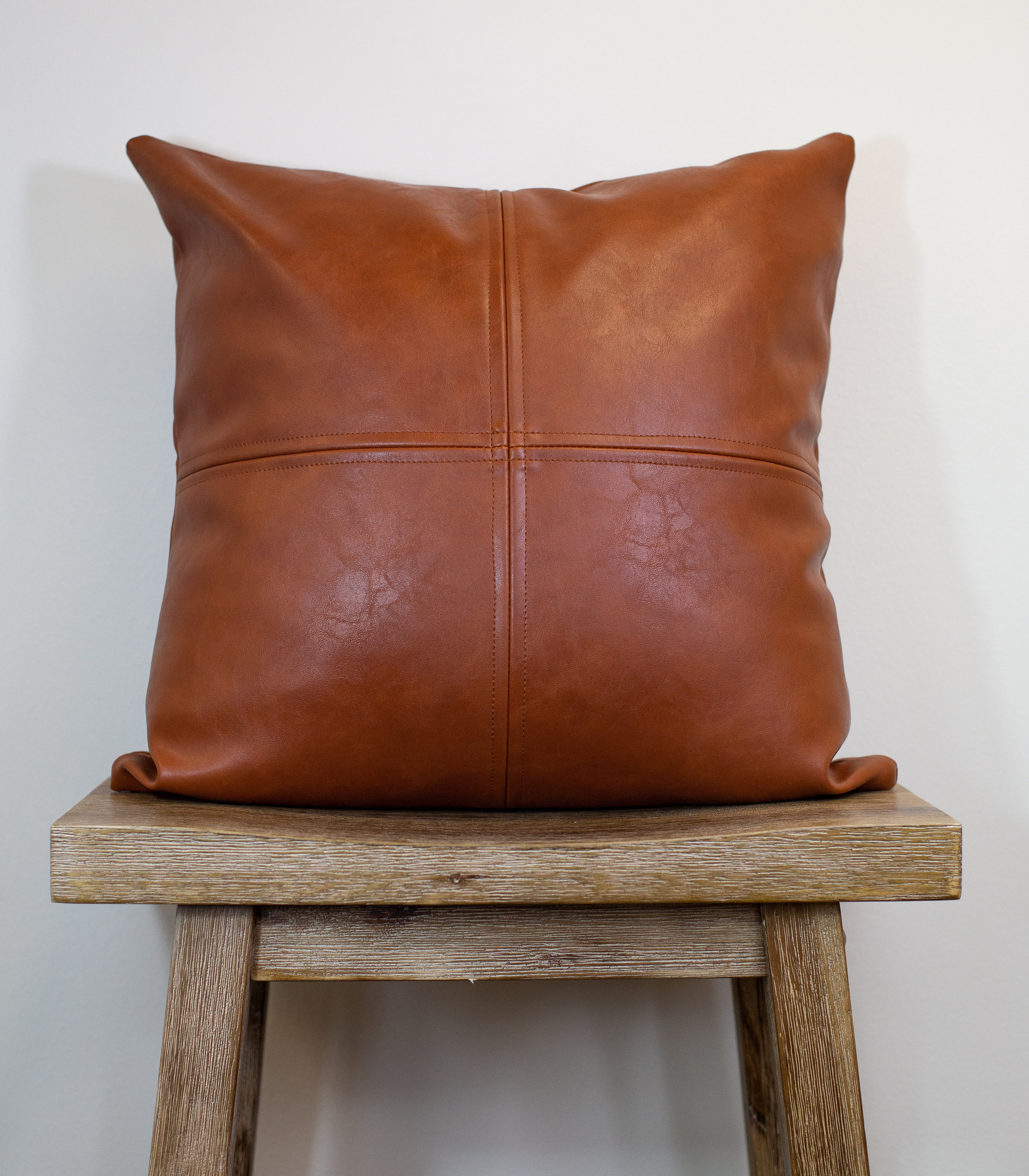 Leather Throw Pillow Faux Leather Pillow Cover Decorative Etsy
