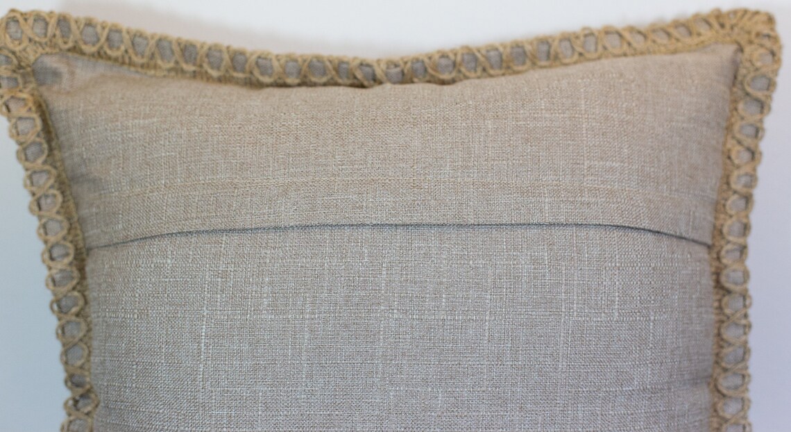 Textured Pillow Cover with Trim 18x18 20x20 12x20 White Etsy