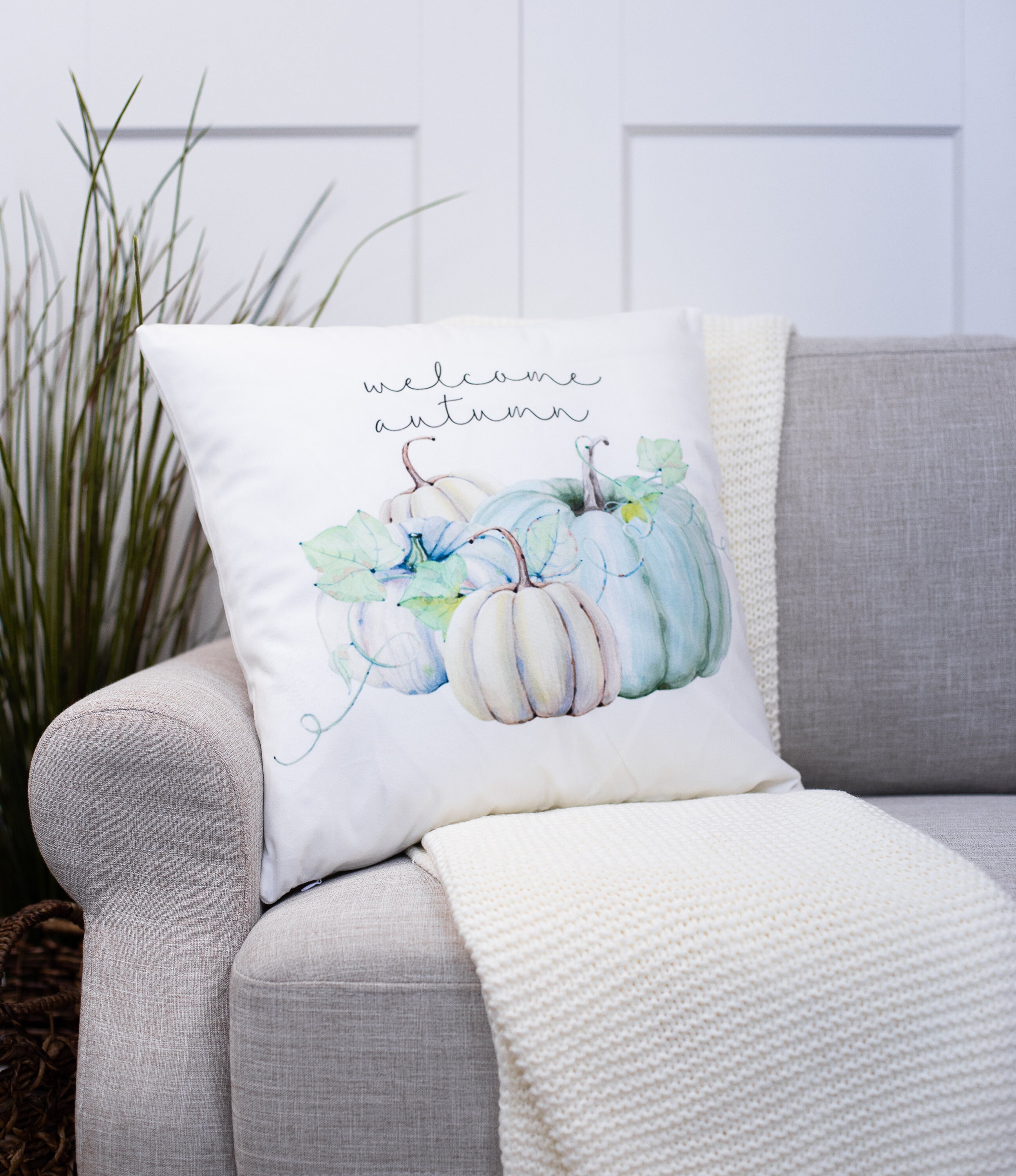 Decorative Autumn Throw Pillow Covers 18x18 Holiday Throw Etsy