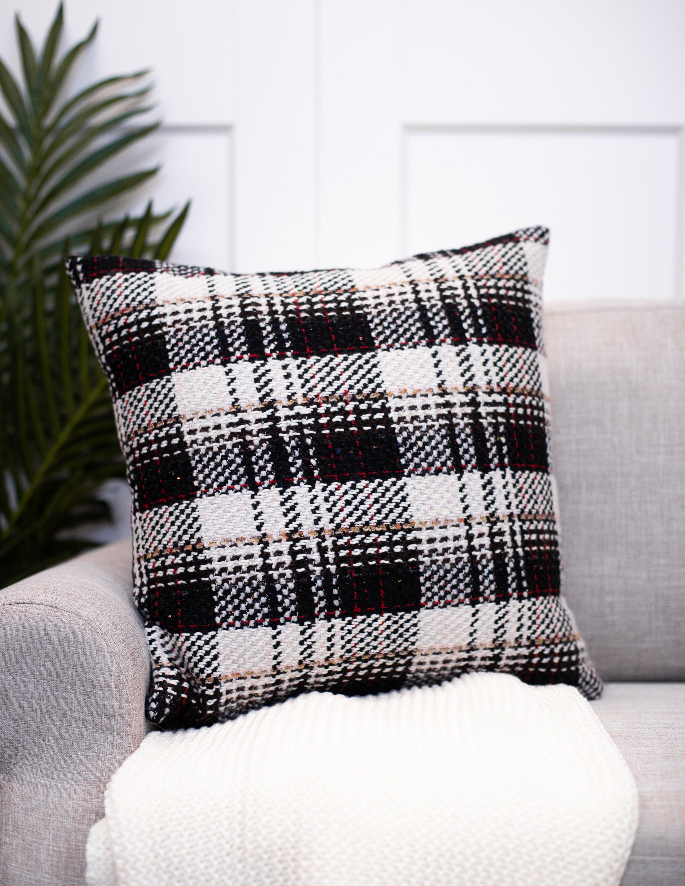 Fall Autumn Plaid Throw Pillow Covers Decorative Pillows Etsy