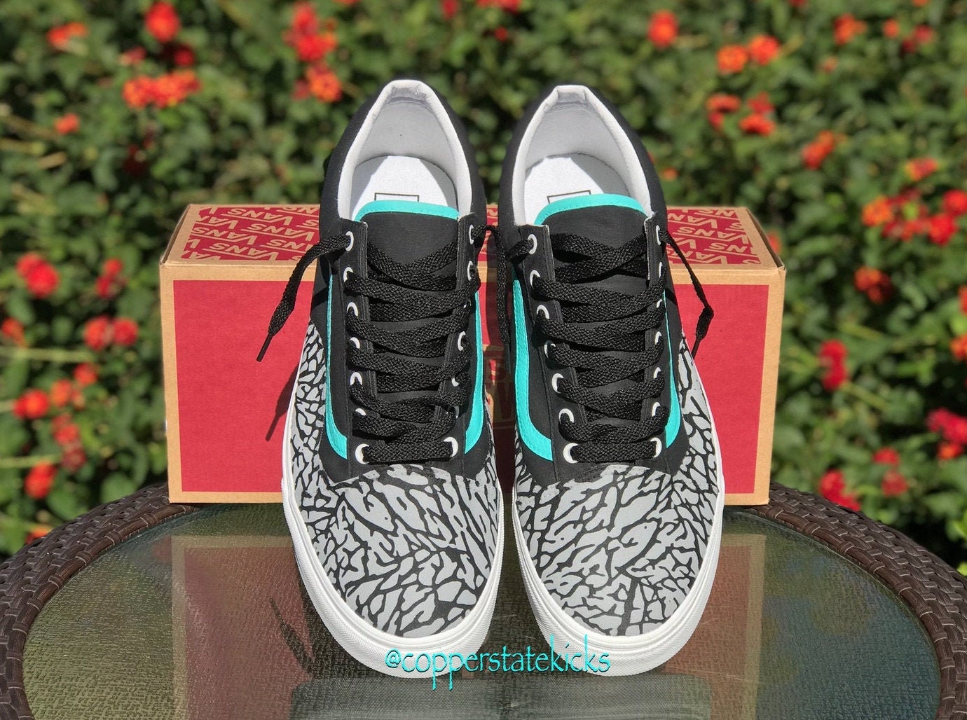 Custom Painted Old Skool Vans Atmos Etsy UK