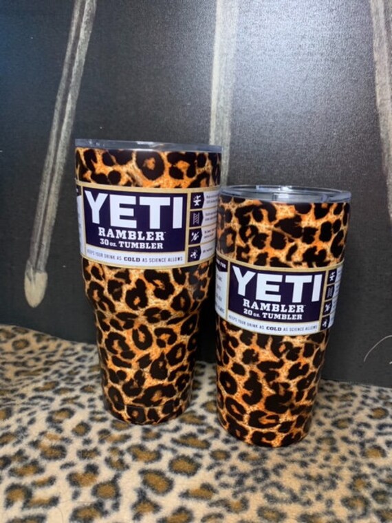 leopard print yeti tumbler