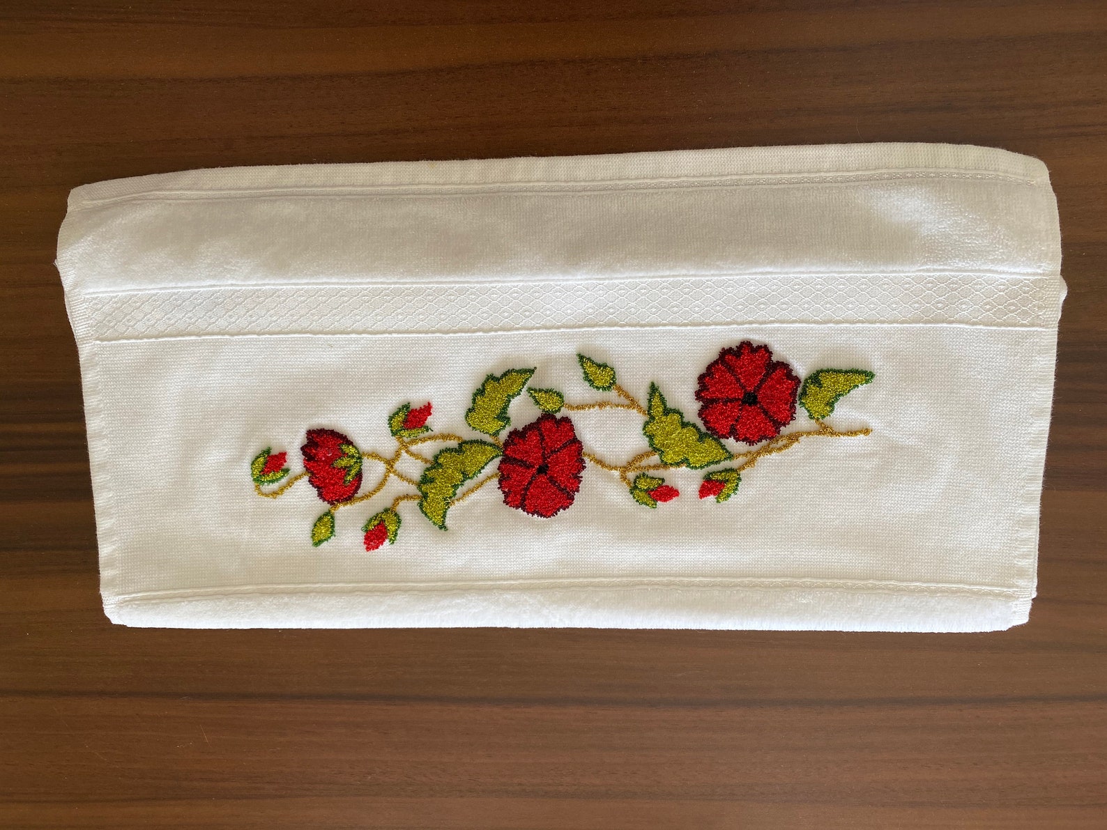 Cross Stitch Towel Needlepoint Hand Towel Embroidery Towel Etsy