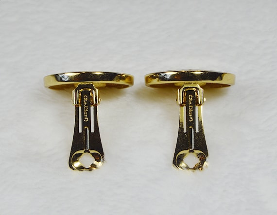 CHRISTIAN DIOR Earrings, Gold Plated Earrings wit… - image 10