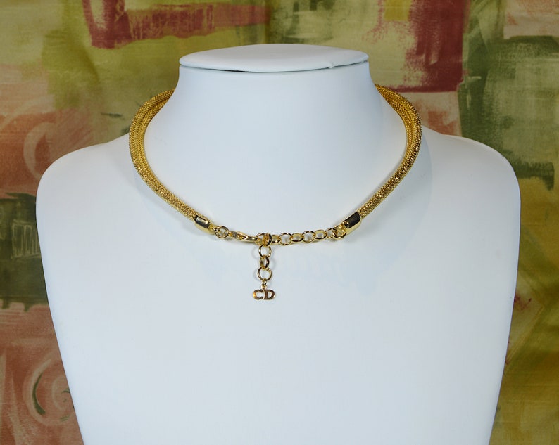 CHRISTIAN DIOR Necklace Gold Plated Necklace With Etsy