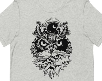 Mountain Owl Tee | Short-Sleeve Unisex T-Shirt | Nature Shirt