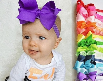 Baby headbands, 20 colors, ribbon headbands, ribbon bows, baby girl headband, infant headbands