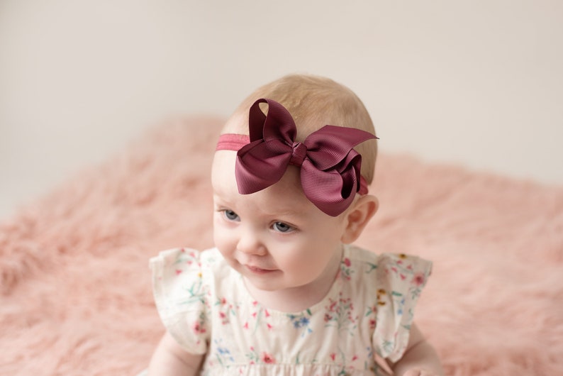 Baby headbands, 20 colors, ribbon headbands, ribbon bows, baby girl headband, infant headbands image 5