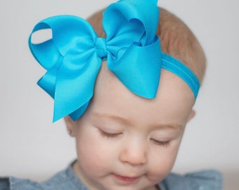 5 Inch Baby Headbands, 20 colors, YOU PICK colors, baby bows, hair bows, infant headbands, bows for babies, baby shower gift gift,