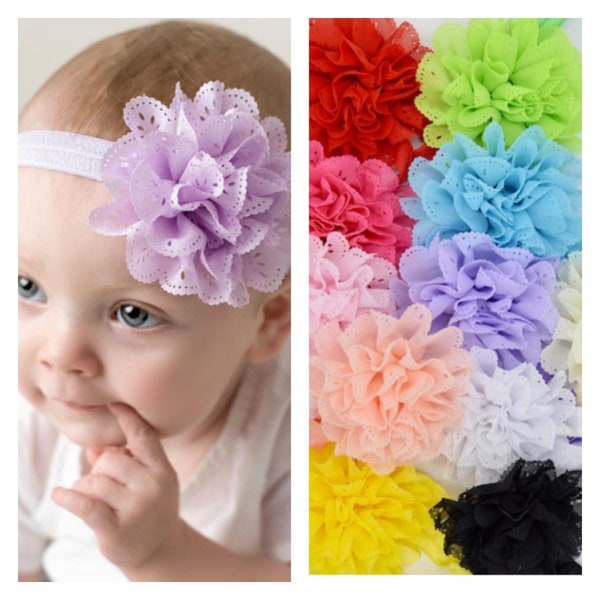 Baby Headbands, Flower Baby Headbands, Baby Bows, Newborn Girl Bows, Simple Baby Headbands
