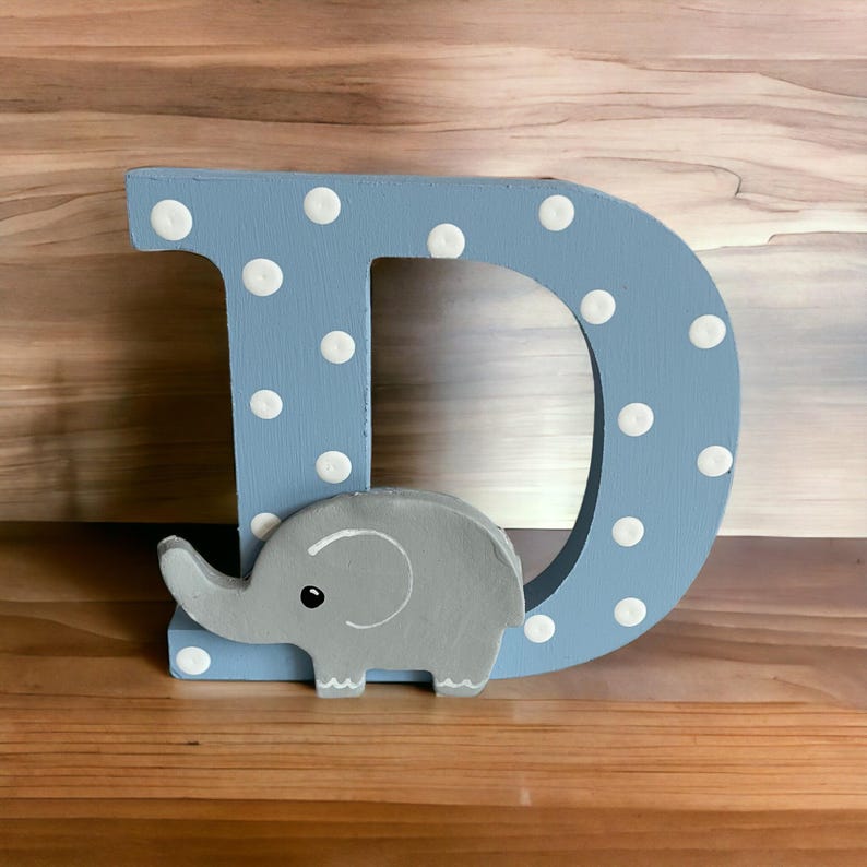 Nursery Decor Safari Animal, Baby Boy Wooden Letter Name Sign, Nursery