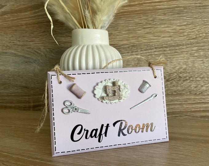 Craft Room Sign - Wall Decor - Sewing Room - Personalised Gift