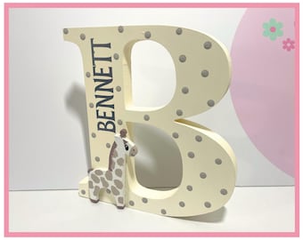 20cm Jungle Safari Letter, Personalised Name Sign