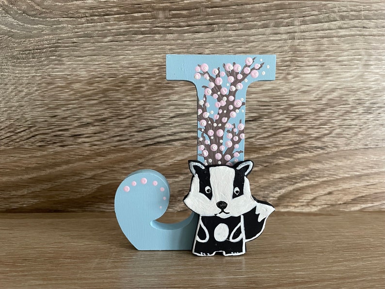 Woodland Forest Nursery Decor, Name Sign, Wooden Nursery Letter, Kids