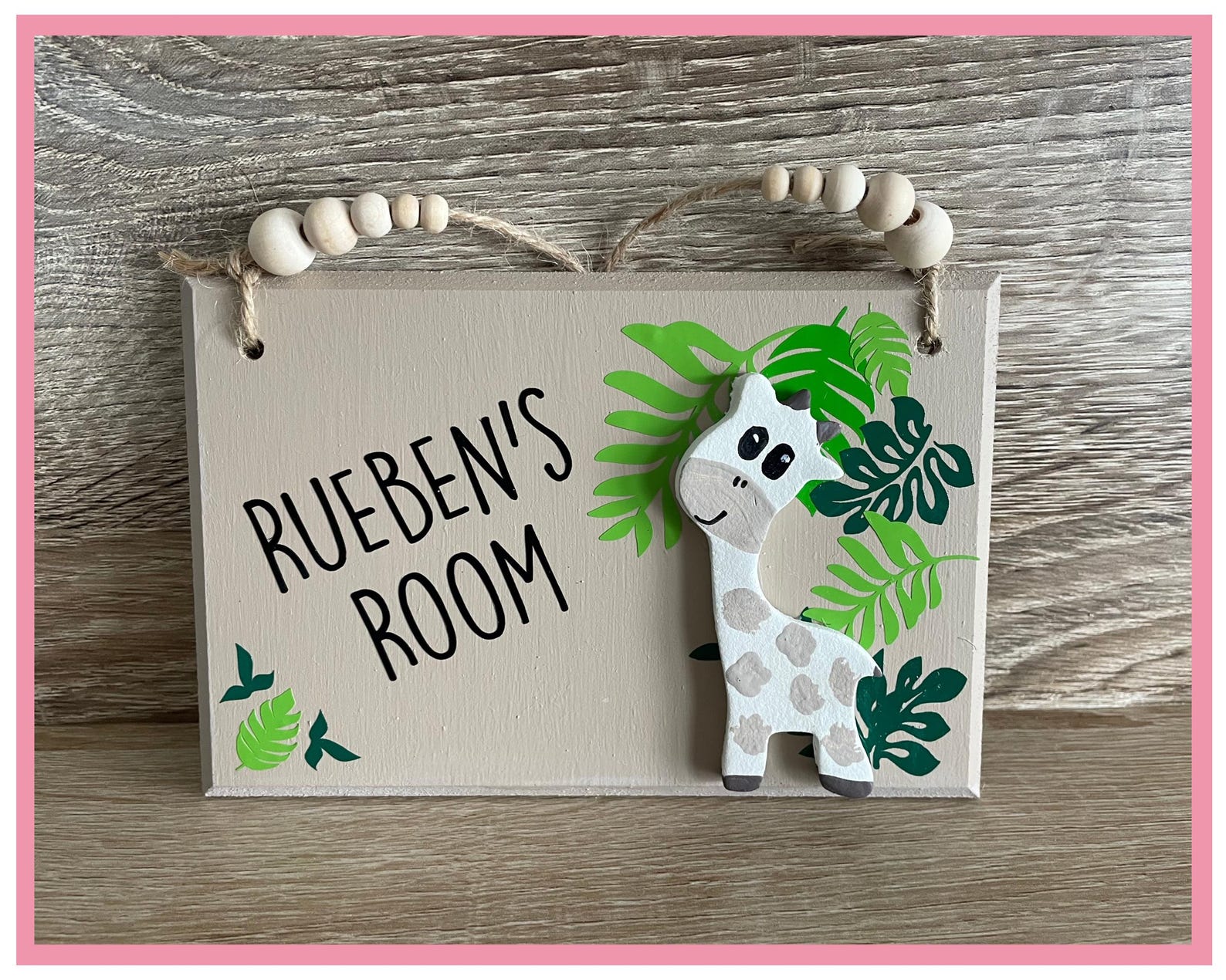 Personalized Giraffe Nursery Decor, Custom Baby Name Sign, Wooden Room ...
