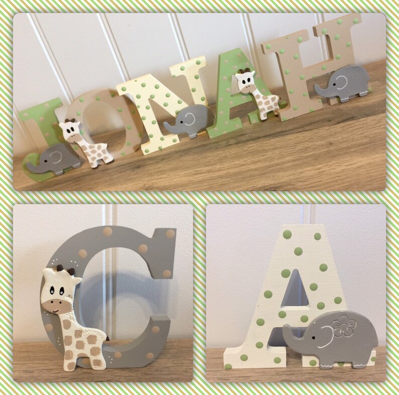 Wooden Letter Jungle Theme Baby Nursery / Toddler Room Etsy