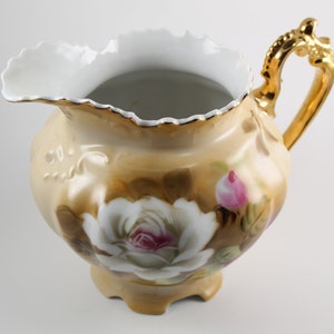 Vintage 1950&#39;s Lefton China Hand Painted 48 oz Pitcher, NE 3114, in Heritage Brown.  Hard to find pattern in brown, hard to find this piece.