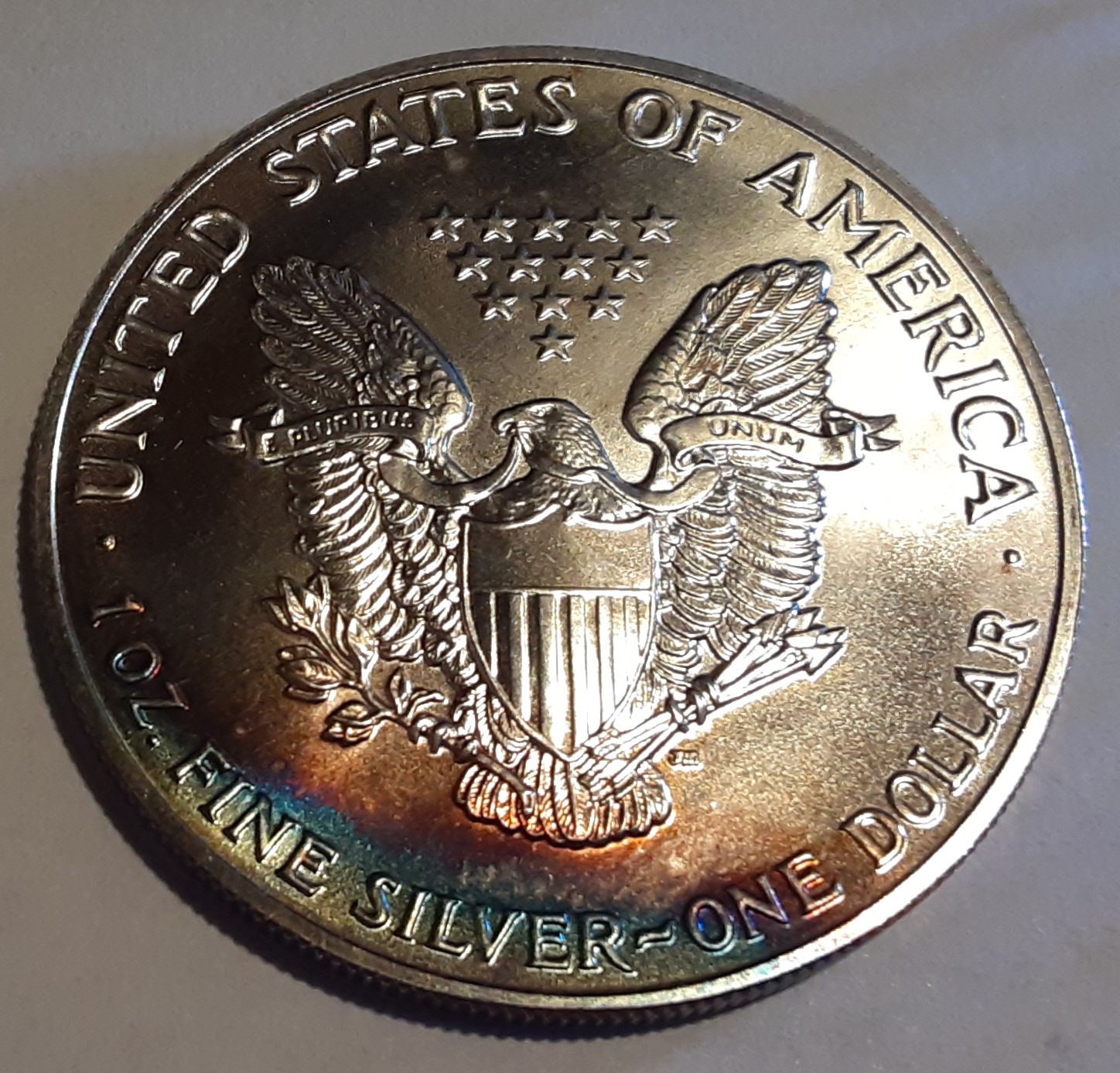 1992 Walking Liberty Silver Eagle Bullion With Natural - Etsy
