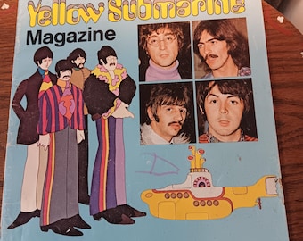 1968 Copy Of The Beatles Yellow Submarine Fan Magazine,  In Vintage Good Condition. An Incredible Collectible From The Beatles Heyday!