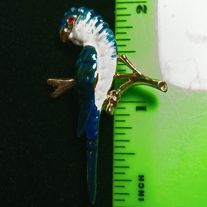 Broche de loro esmaltado en tono dorado de finales de los años 1980/principios de los años 1990, con ojo de diamante de imitación, en muy buen estado. ¡El toque que todo atuendo necesita!