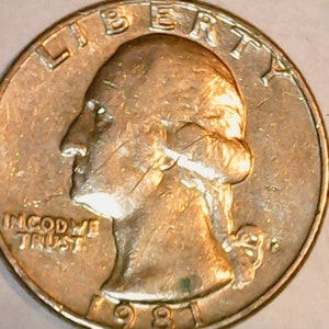 1981 P Quarter, Doubled Die Obverse, other strike errors