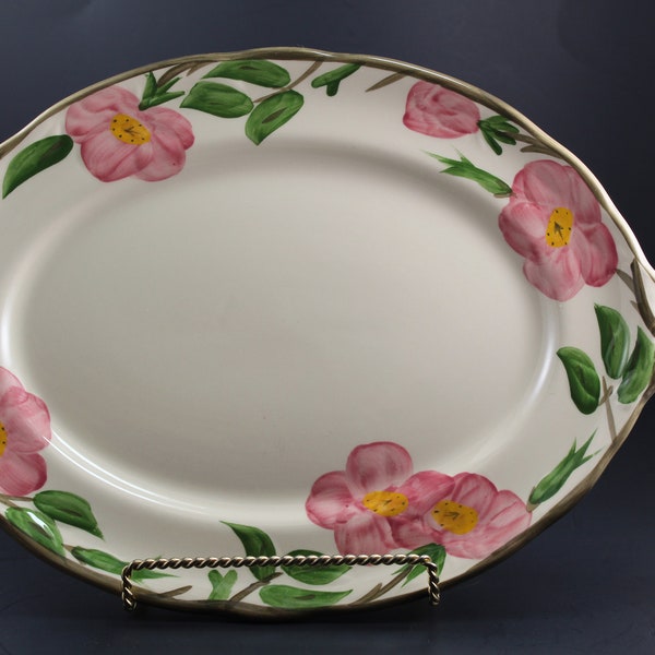 Vintage 1990's Franciscan Earthenware 14.25" Serving Platter, Hand Painted in England.  North America's most popular china pattern!