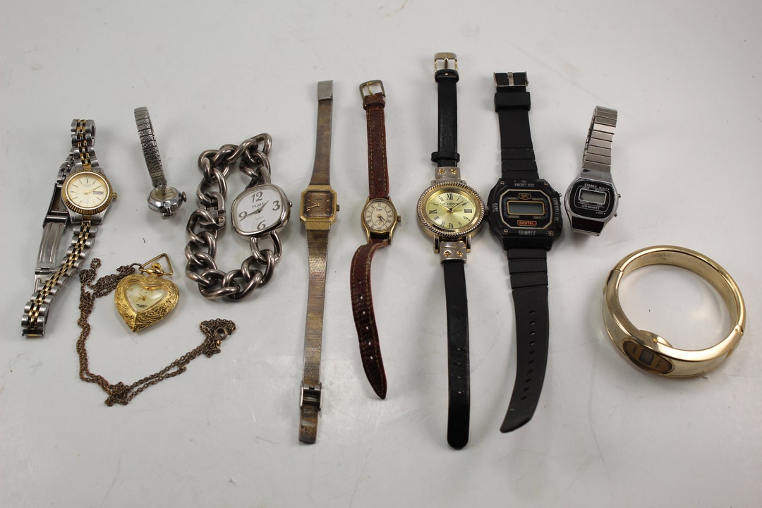 Lot of 10 Women's Vintage Watches, 1970's to the 1990's. as Is. for ...