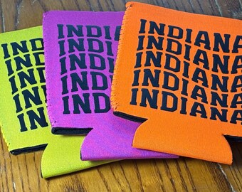Fundas para latas de Indiana: Mantén tus bebidas frías, portavasos caseros.