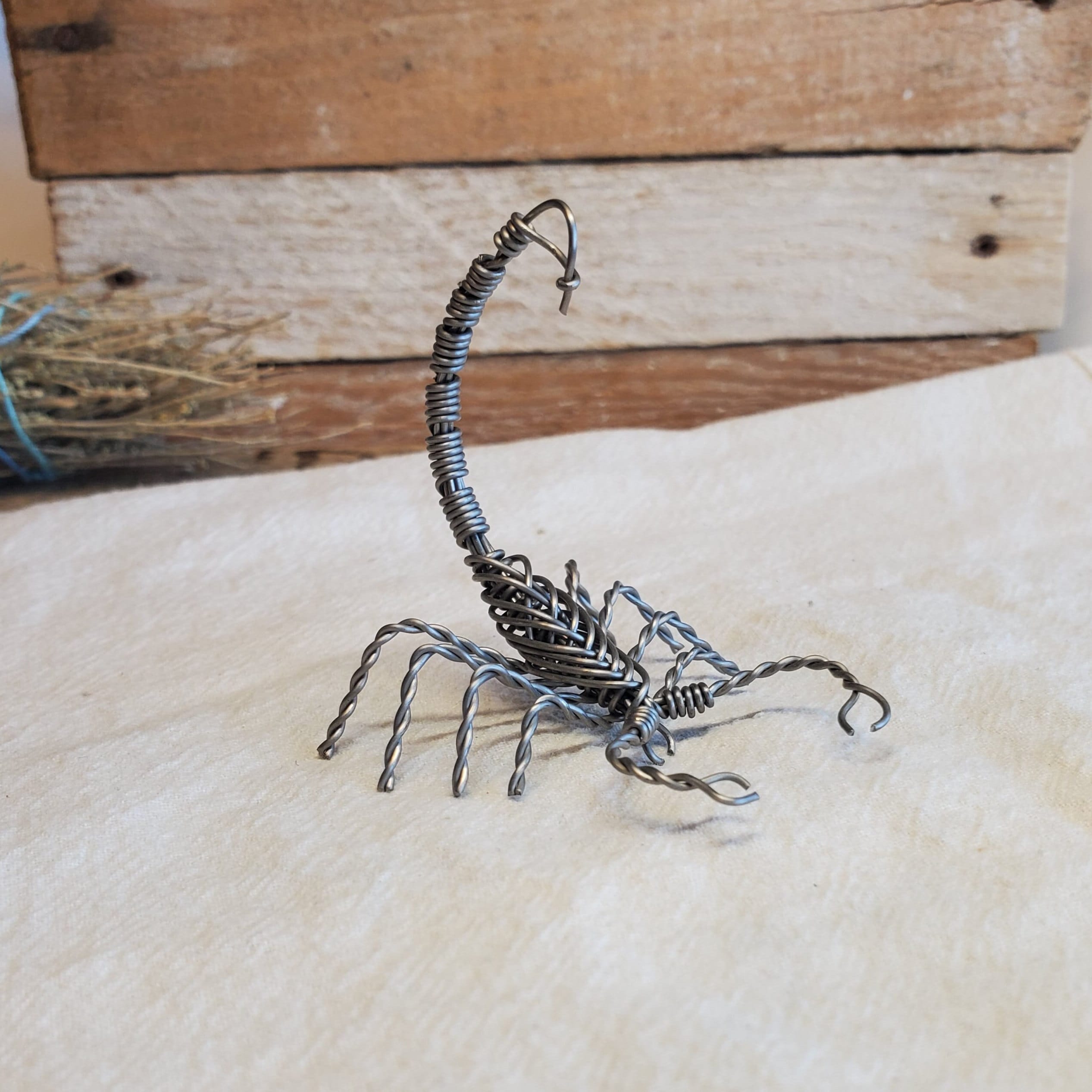 Handmade Wire Scorpion Wire Sculpture Recycled Wire Wire Scorpion