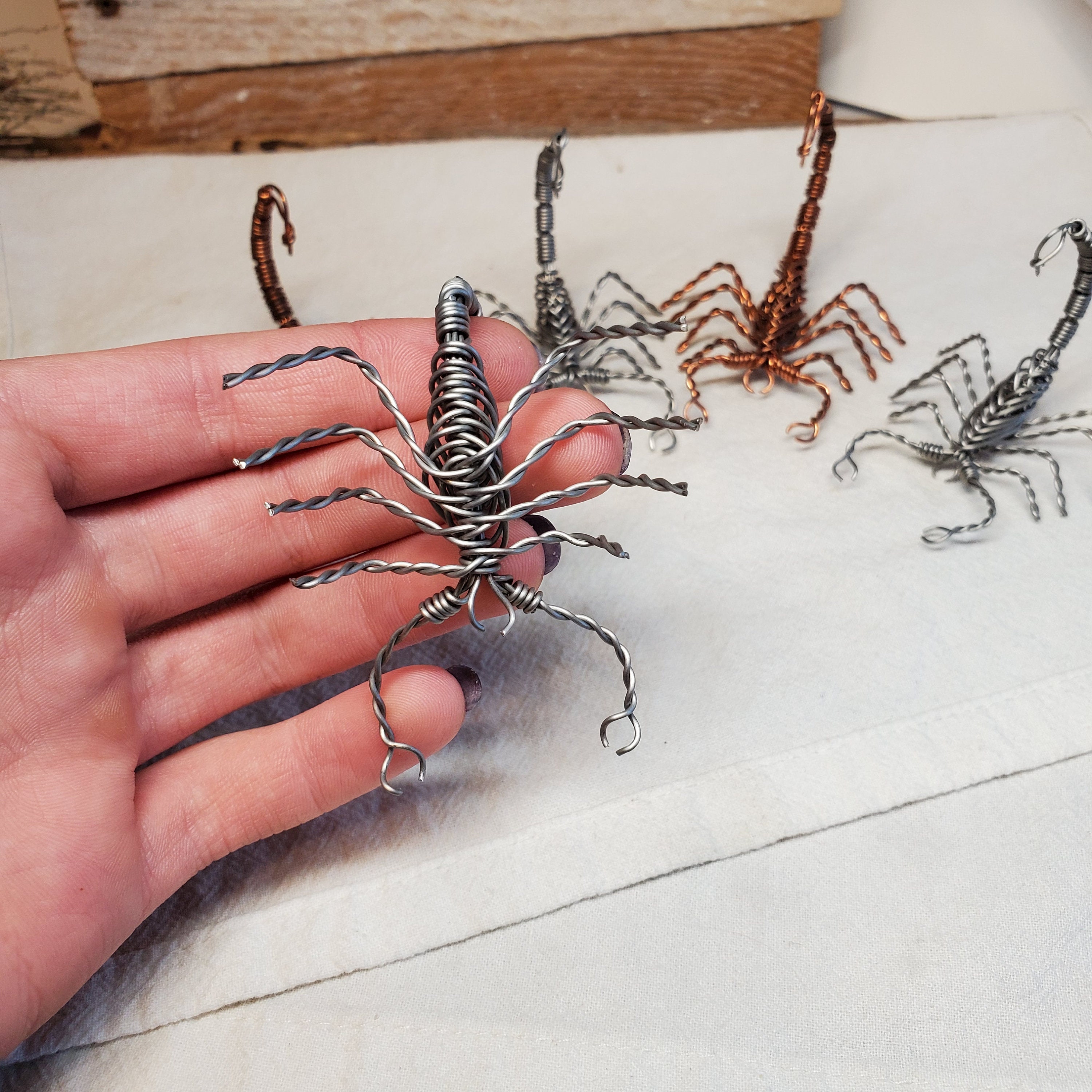 Handmade Wire Scorpion Wire Sculpture Recycled Wire Wire Scorpion