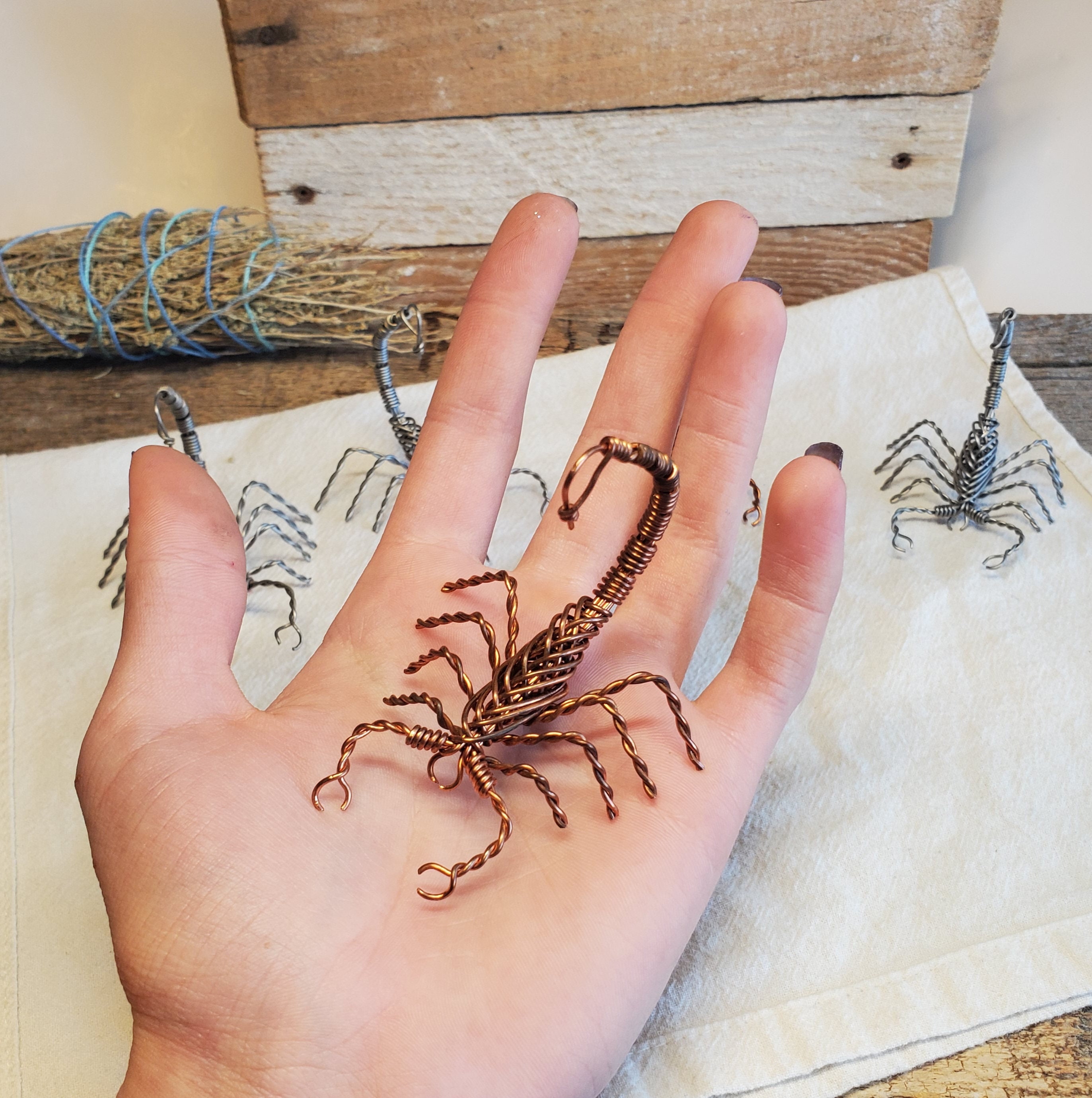 Handmade Wire Scorpion - Wire Sculpture - Recycled Wire