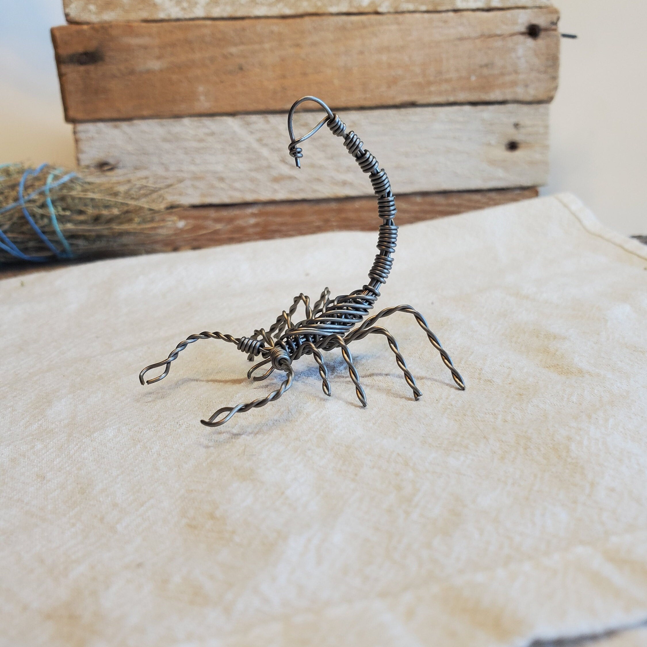 Handmade Wire Scorpion Wire Sculpture Recycled Wire Wire Scorpion