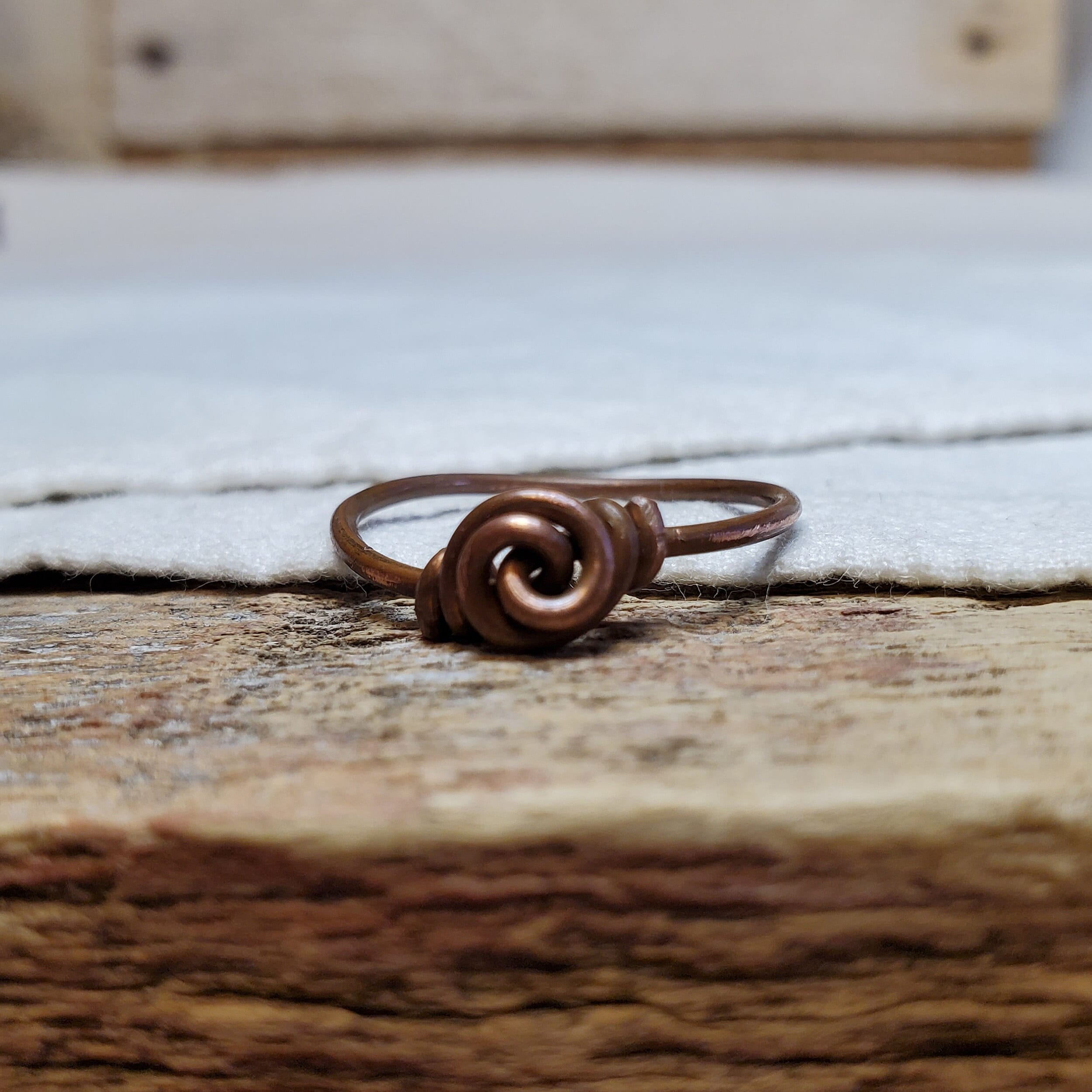 Handmade copper deals rings