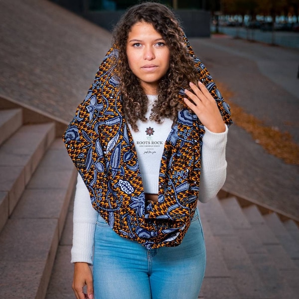 Infinity Scarf/ Winter Scarf for men and women/ African Accessoires/ ANKARA Snood Scarf/  Oversized Infinity Unisex Scarf/Christmas gift/New