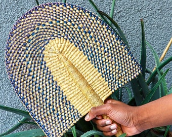 Ghana Woven Fan/ Bolga Fan/ Woven Hand Fan/ African Straw Fan/ Wall Decor /Handmade Fan/Wedding Fan/Bolga Fans Ghana/Straw Woven Fan