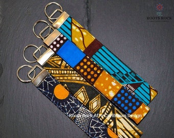 African Ankara Print Key Fob Wristlet/ Key Chain/ Fabric Key Holder/ Key Chain/ Wristlet Key Fob/ Ankara Key Chain/ Key Ring/ Gifts/ Key Fob